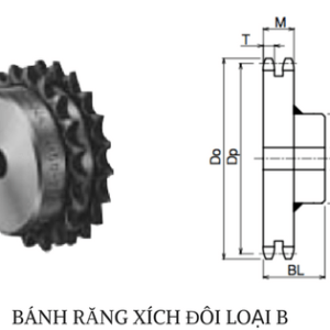 bánh răng xích đôi 35